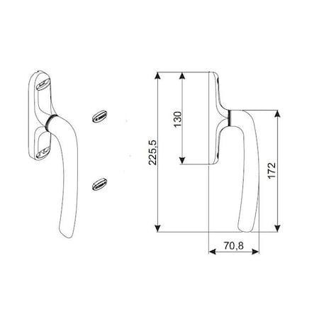 Strybuc UNICA CREMONE OS OPER HDL 856-10035B